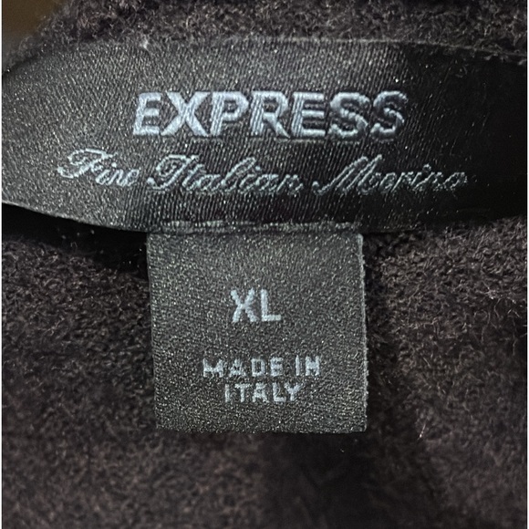 Express Women’s Fine Italian Merino Argyle Sweater Made in Italy - Picture 3 of 5